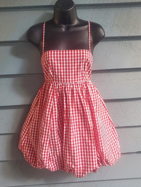 Abercrombie & Fitch Dresses & Skirts - Abercrombie & Fitch Red Gingham Bubble Sundress